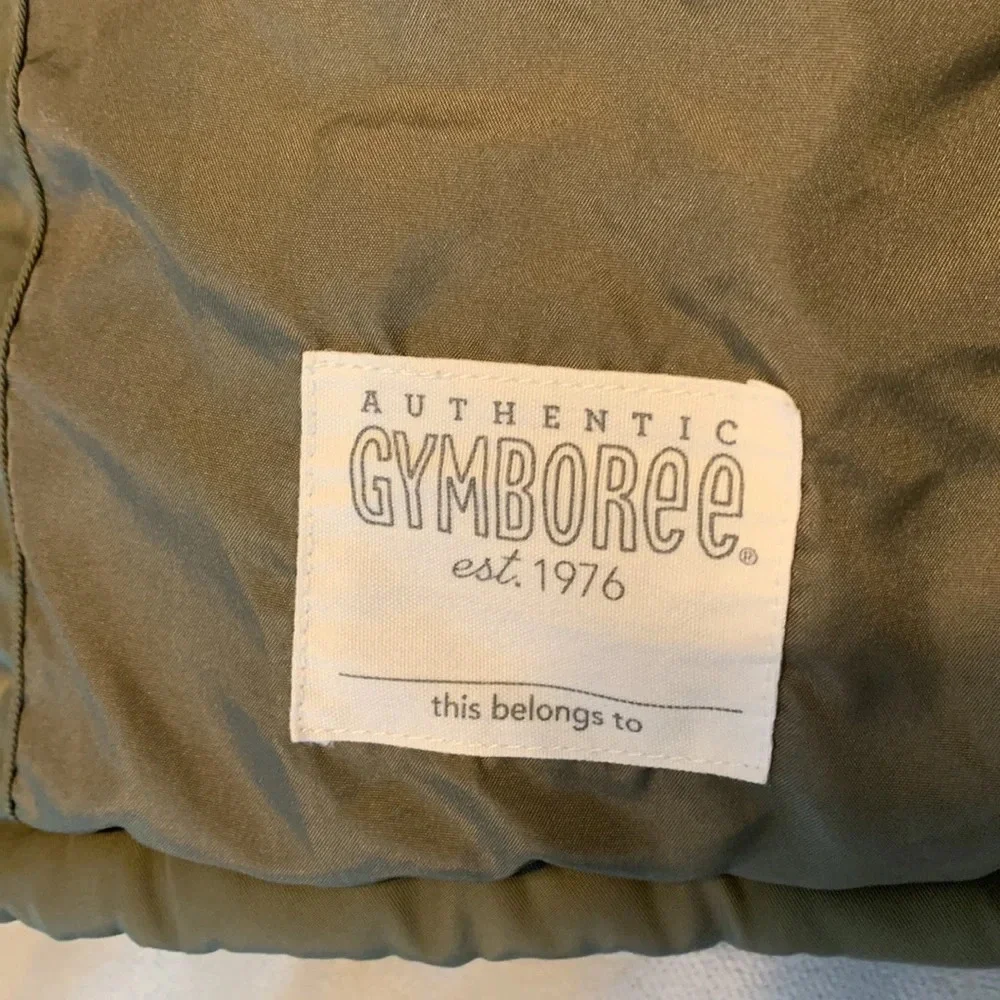 Gymboree size 3t olive military green zip up pink fur hood like new winter parka